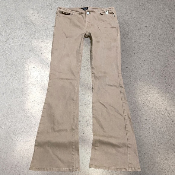 !! SOLD DO NOT BUY !! Playboy Tan Low Rise Flare Pants - Picture 2 of 6